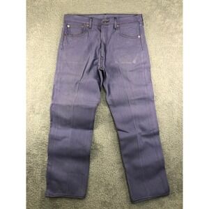 Levi's 501 XX Jeans Men 34x30 (Tag 36x32) Purple Straight Leg Button Fly *Flaw